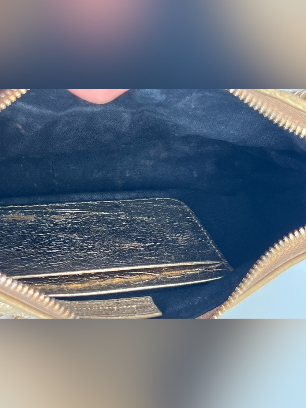 Balenciaga Le Cagole Mini Shoulder Bag Gold Leather With Crystal Studs - Picture 12 of 12